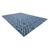 Alfombra Sisal Sion Geométrico, Diamantes 21778 Tejido Plano Azul Osc 120x170 Cm