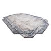 Alfombra Tine 75425a Marco Vintage - Moderno, Forma Irregular Gris / A 195x290 Cm