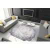 Alfombra Tine 75425a Marco Vintage - Moderno, Forma Irregular Gris / A 195x290 Cm