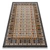 Alfombra Keshan Franjas, Marco Oriental 6428/53551 Beige / Azul Oscuro 250x340 Cm