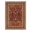 Alfombra Keshan Franjas, Ornamento, Marco Oriental 7573/53577 Burdeos  80x145 Cm