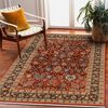 Alfombra Keshan Franjas, Ornamento, Marco Oriental 7573/53577 Burdeos  80x145 Cm