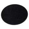 Alfombra Soffi Circulo Shaggy 5cm Negro Circulo 80 Cm