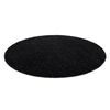 Alfombra Soffi Circulo Shaggy 5cm Negro Circulo 80 Cm