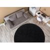 Alfombra Soffi Circulo Shaggy 5cm Negro Circulo 80 Cm