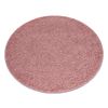 Alfombra Soffi Circulo Shaggy 5cm Rosado Circulo 120 Cm