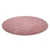 Alfombra Soffi Circulo Shaggy 5cm Rosado Circulo 120 Cm