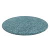 Alfombra Soffi Circulo Shaggy 5cm Azul Circulo 100 Cm