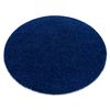 Alfombra Soffi Circulo Shaggy 5cm Azul Oscuro Circulo 80 Cm