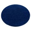 Alfombra Soffi Circulo Shaggy 5cm Azul Oscuro Circulo 100 Cm