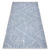 Alfombra Color 47176360 Sisal Líneas, Triangulos, Zigzag Beige / Azul 60x110 Cm