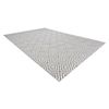 Alfombra Sisal Flat 48607637 Cuadrados Rombos Gris / Crema 140x200 Cm