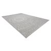 Alfombra Sisal Flat 48832637 Circulos, Puntos Gris / Crema 140x200 Cm