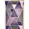 Alfombra De Pasillo Con Refuerzo De Goma Triangulos Violet 57 Cm 57x110 Cm