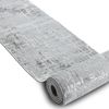 Alfombra De Pasillo Structural Mefe 8722 Dos Niveles De Vellón Gris / 60x310 Cm