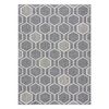 Alfombra Spring 20404332 Sisal Hexagonal, Bucle - Gris  140x200 Cm