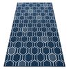 Alfombra Spring 20404994 Sisal Hexagonal, Bucle - Azul 140x200 Cm