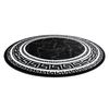 Alfombra Gloss Círculo Moderno 2813 87 Elegante, Marco, Griego Negro Circulo 150 Cm