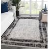 Alfombra Tuls Estructural, Franjas  51235 Vintage, Marco Antracita 180x270 Cm