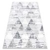 Alfombra Poli 9051a Geométrico, Triangulos Blanco / Negro 140x190 Cm