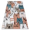 Alfombra Fun Gatti Para Niños, Gatos Animales Rosado 160x220 Cm