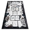 Alfombra Fun Hop Para Niños, Rayuela, Animales Negro 280x370 Cm