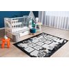 Alfombra Fun Hop Para Niños, Rayuela, Animales Negro 280x370 Cm