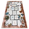 Alfombra Fun Hop Para Niños, Rayuela, Animales Rosado 280x370 Cm