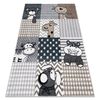 Alfombra Fun Pets Para Niños, Animales Gris 280x370 Cm