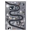 Alfombra Fun Route Para Niños, Calle, Animales Gris 140x190 Cm