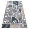 Alfombra Fun Strade Para Niños, Calle, Pueblo Gris 180x270 Cm