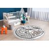 Alfombra Fun Land Para Niños, La Aldea, Calles, Circulo - Crema Circulo 160 Cm