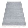 Alfombra Sevilla Pc00b Rayas Gris Franjas Bereber Marroquí Shaggy 180x270 Cm