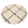 Alfombra Fluffy 2373 Circulo Shaggy Conducción - Crema / Beige Circulo 160 Cm