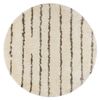 Alfombra Fluffy 2371 Circulo Shaggy Rayas - Crema / Beige Circulo 160 Cm