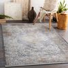 Alfombra Luce 80 Moderna Ornamento Vintage - Structural Gris / Mostaza 115x170 Cm