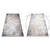 Alfombra Luce 84 Moderna Ornamento Vintage - Structural Gris / Mostaza 77x150 Cm