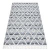 Alfombra Sevilla Z555a Conducción, Diamantes Gris / Blanco Franjas Be 140x190 Cm