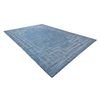 Alfombra Sisal Patio 3071 Griego Tejido Plano Azul Oscuro / Beige 78x150 Cm