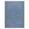 Alfombra Sisal Patio 3071 Griego Tejido Plano Azul Oscuro / Beige 117x170 Cm