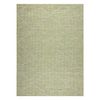 Alfombra Sisal Patio 3075 Diamantes Tejido Plano Verde / Beige 78x150 Cm