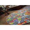 Alfombra Infantil Carreteras Big City Círculo Gris Circulo 200 Cm