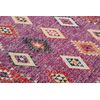 Alfombra Moderna Mundo D7701 Diamantes Boho Exterior Rosado / Beige  160x220 Cm