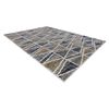 Alfombra Moderna Mundo D7891 Diamantes, Triangulos 3d Exterior Gris /  140x190 Cm