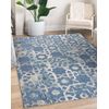 Alfombra Structural Sole D3881 - Ornamento Tejido Plano Azul / Beige 120x170 Cm