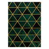 Alfombra Emerald Exclusivo 1020 Glamour, Elegante Mármol, Triangulos  160x220 Cm