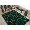 Alfombra Emerald Exclusivo 1021 Glamour, Elegante Art Deco, Botella Ve 160x220 Cm