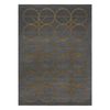 Alfombra Emerald Exclusivo 1010 Glamour, Elegante Circulos Gris / Oro 180x270 Cm