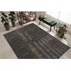 Alfombra Emerald Exclusivo 1010 Glamour, Elegante Circulos Gris / Oro 180x270 Cm