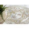 Alfombra Emerald Exclusivo 1011 Circulo Glamour, Medusa Griego Marco C Circulo 160 Cm